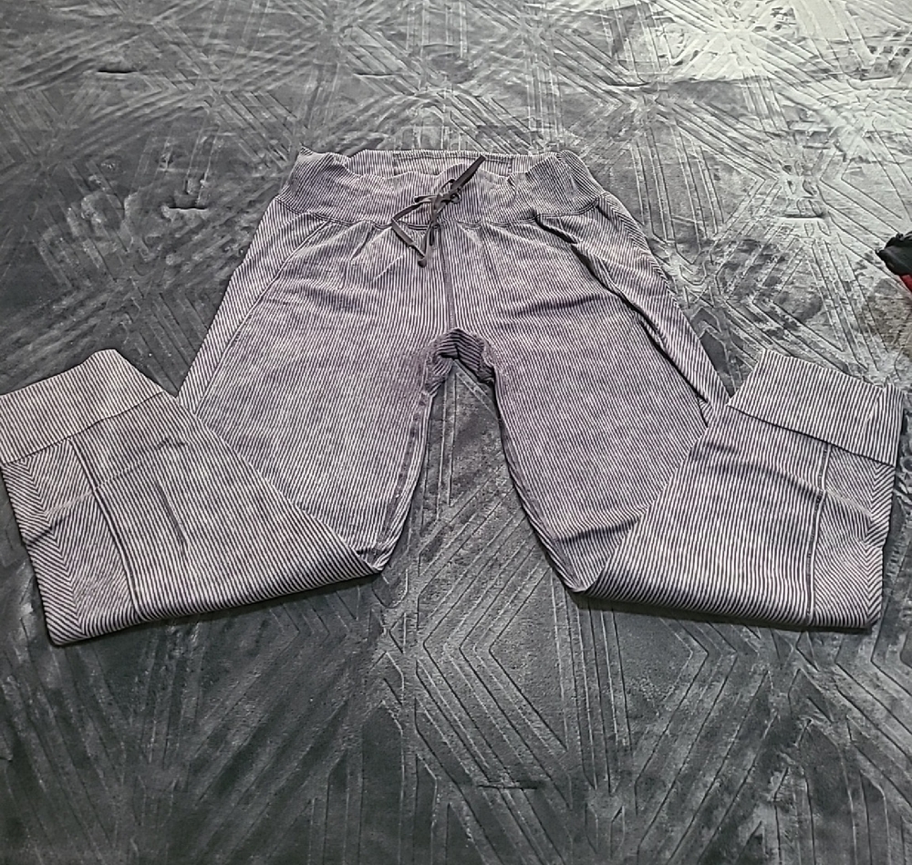adidas Kids Black and White Striped Joggers